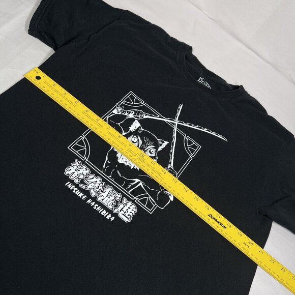 Demon Slayer T-Shirt Mens Large Black Inosuke Hashibira - Picture 5 of 5